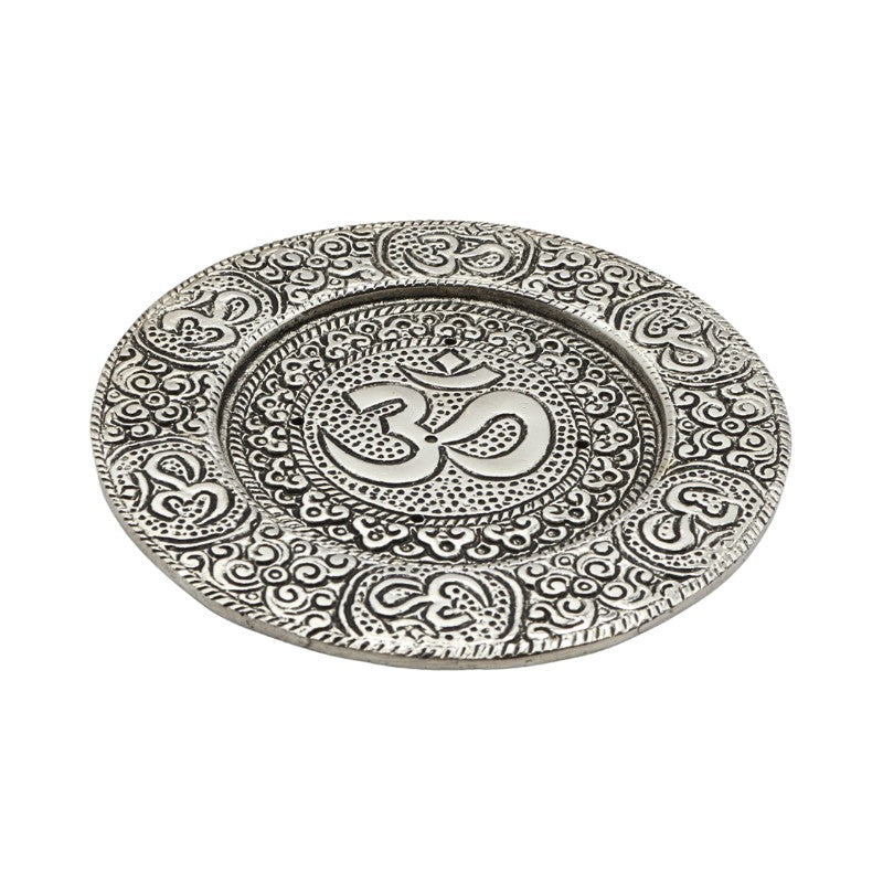 aluminium incense burner with om symbol