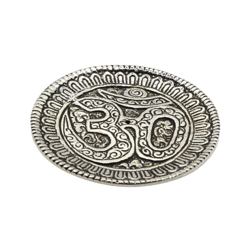 aluminium incense holder with the om symbol