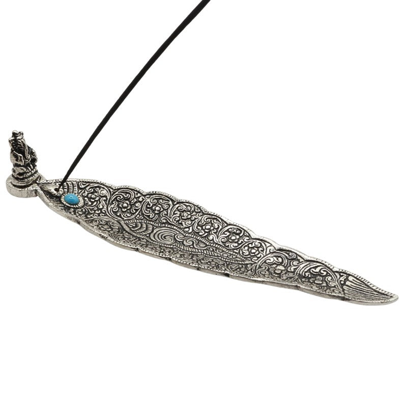 incense stick in an Aluminium incense burner with elephant