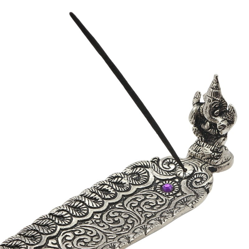 Aluminium Incense Burner with ganesh and incense stick
