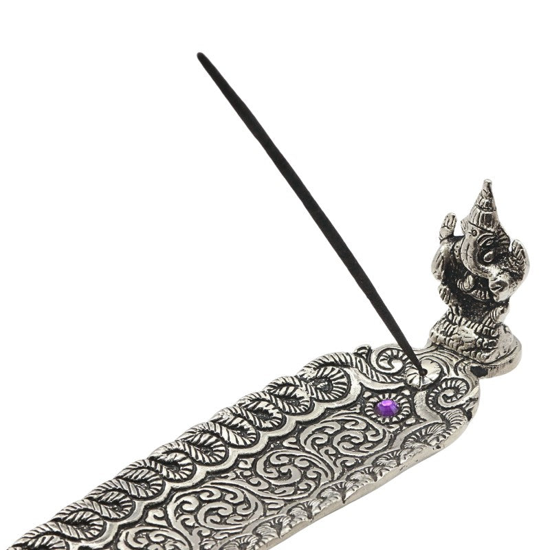 Aluminium Incense Burner with ganesh and incense stick