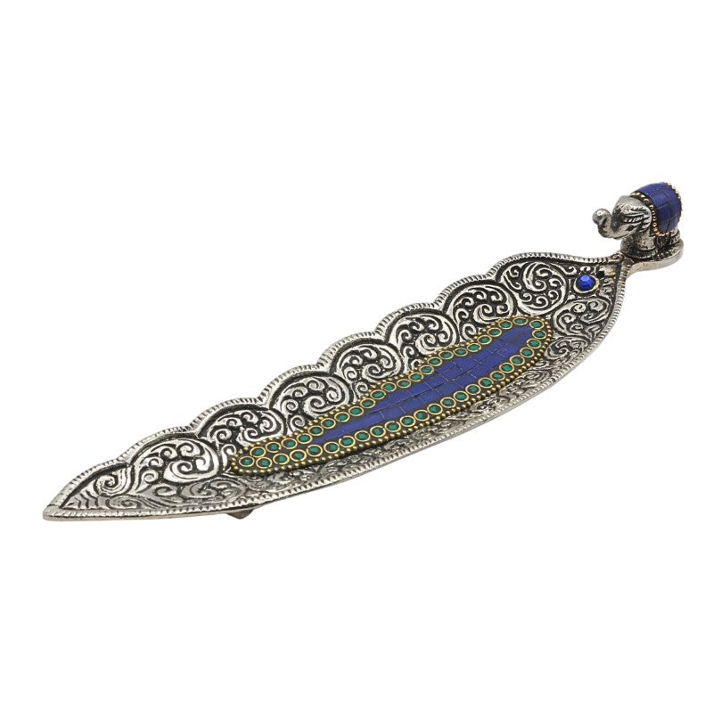 blue elephant aluminium incense burner