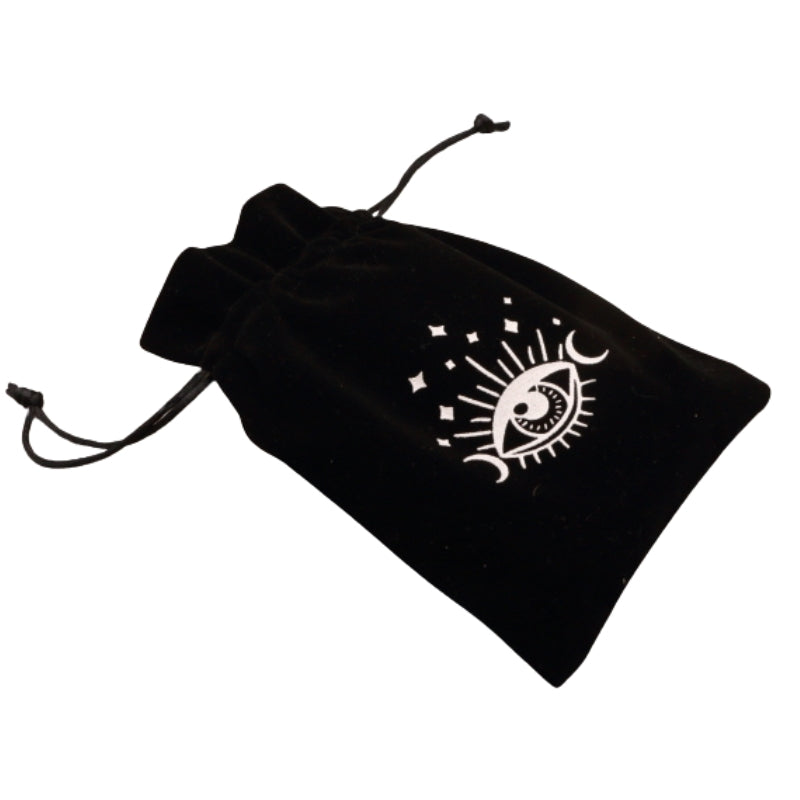 All seeing Eye Velvet Tarot Bag for Tarot and Oracle Cards 13cm x 18cm