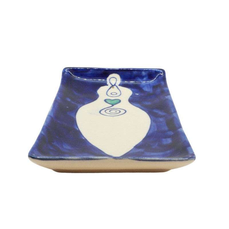 Blue Ceramic Incense Stick Holder - Goddess