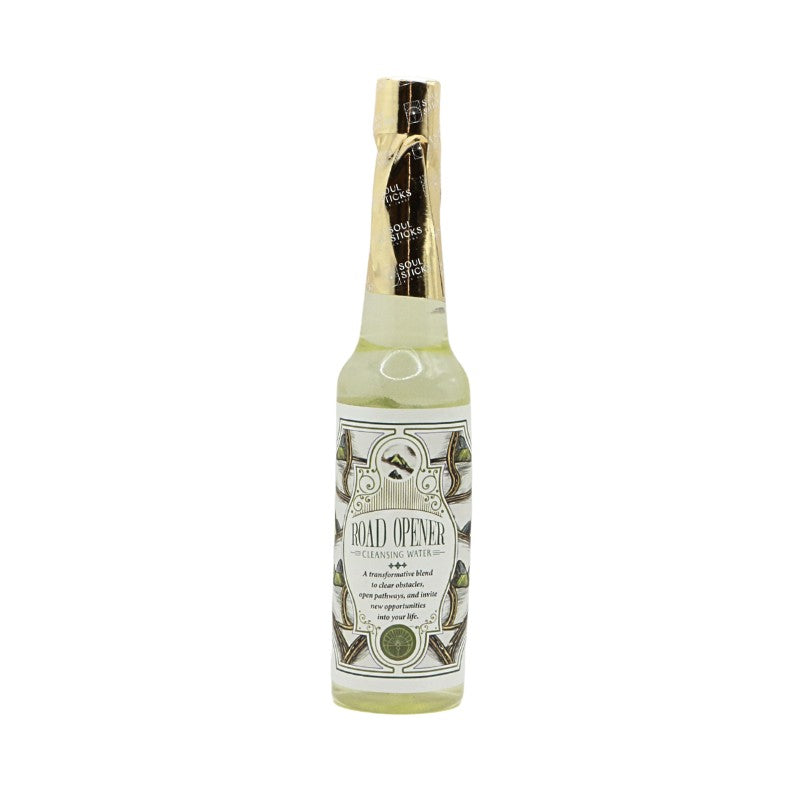 Bottle of 'road opener' on a white background