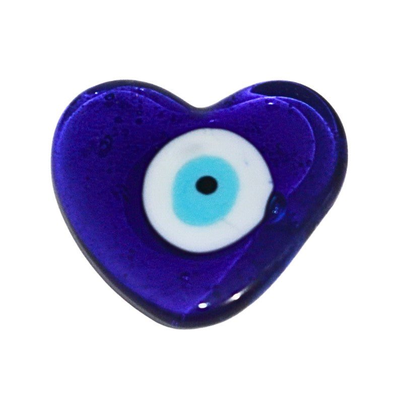 Heart-shaped object with an eye design on a white background