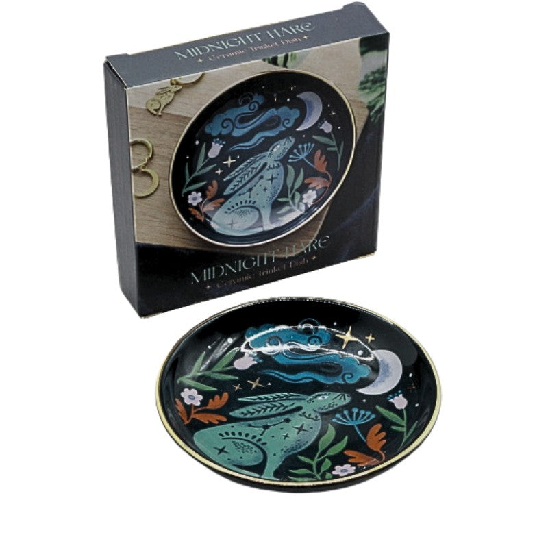 box sitting behind the Midnight Hare Trinket Dish