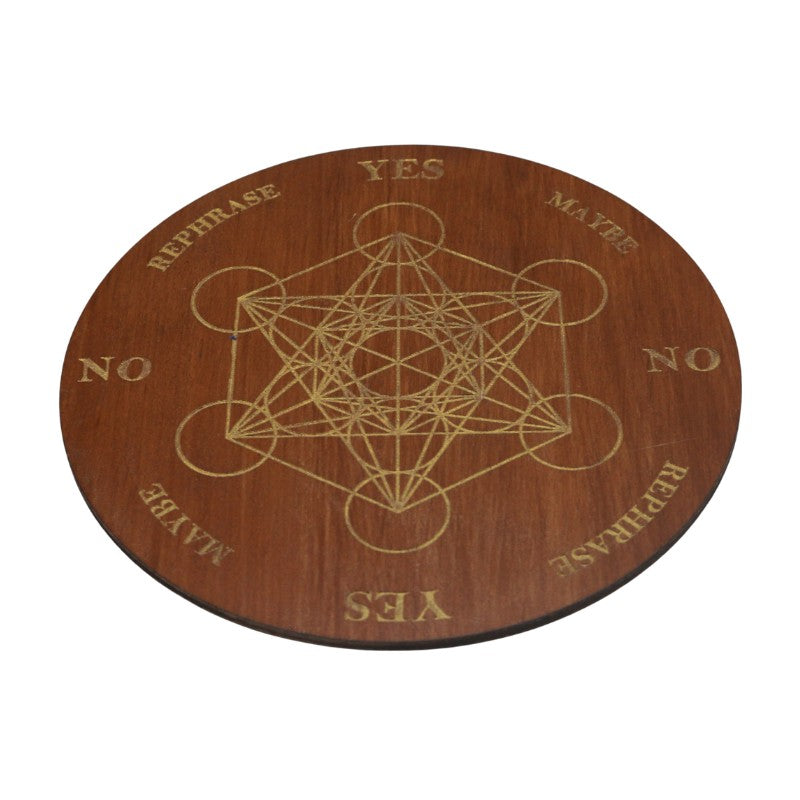 Handmade Sacred Geometry Metatron's Cube Pendulum Board