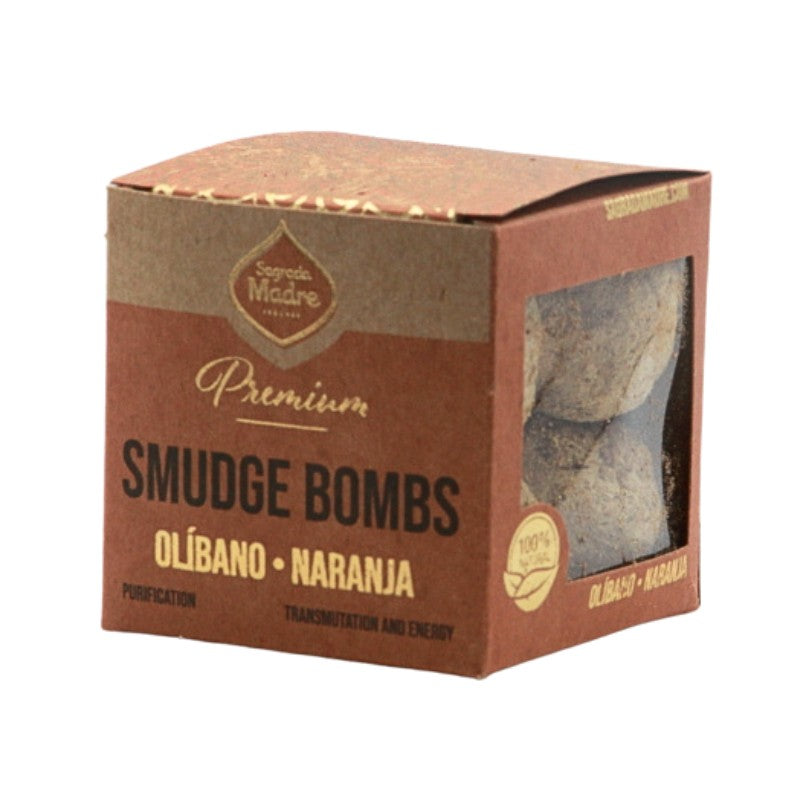 box of Premium Sagrada Madre Smudge Bombs- Frankincense & Orange