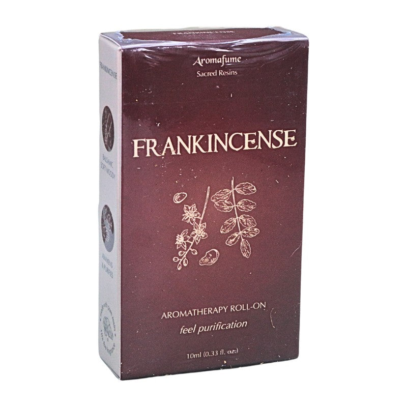 packaging box with reddish brown and white label