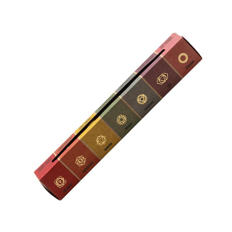 box containing 7 chakra smudge bombs by sagrada madre