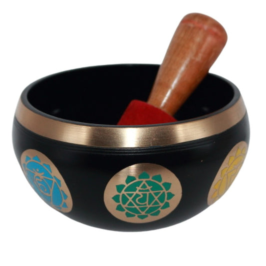 Tibetan/ Himalayan Singing Bowl for Meditation, Yoga and Sound Therapy- Chakra Design