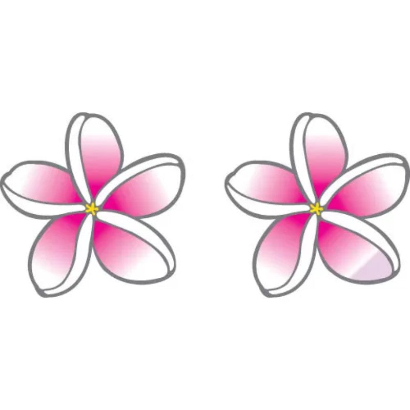Pink Frangipani flower window stickers