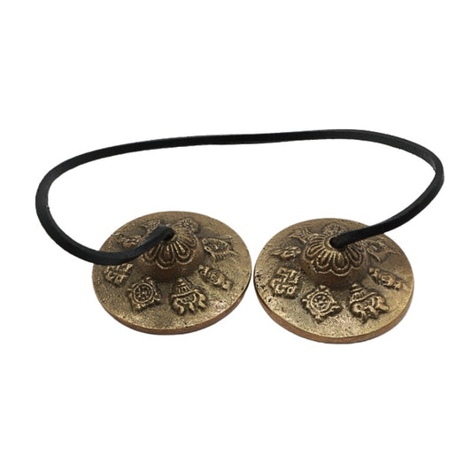 Brass Tingsha Bells/Tibetan Cymbals 6.5cm