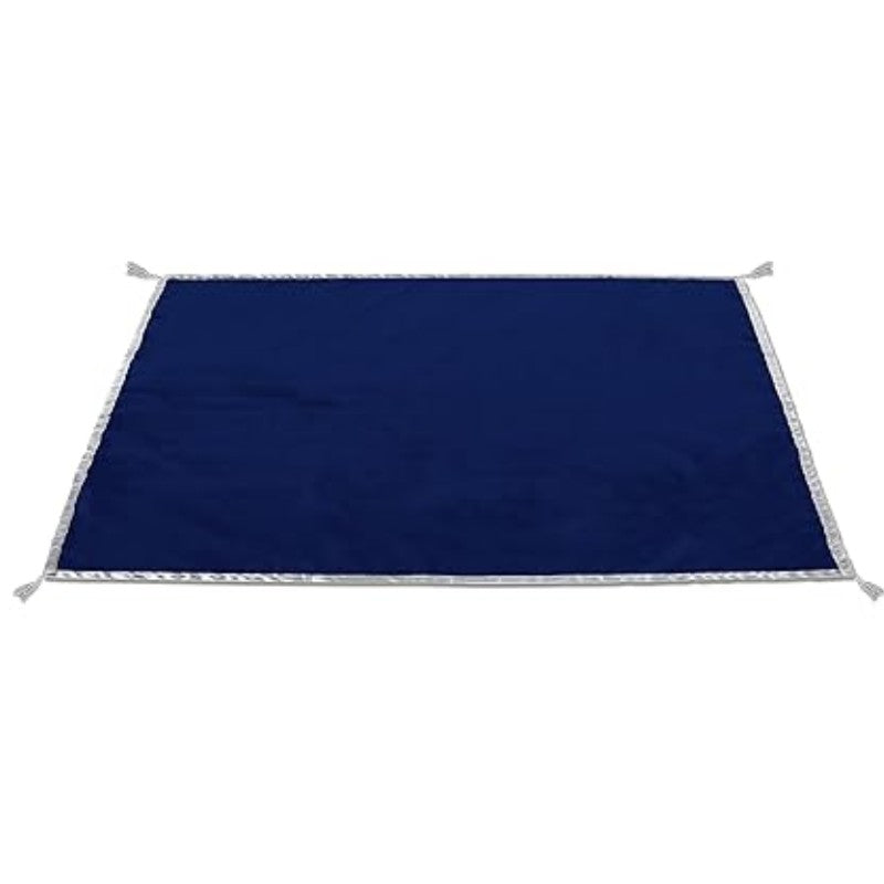 Blue Tarot cloth with silver edges