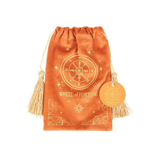 Vintage Velvet Tarot Bag- The Wheel of Fortune