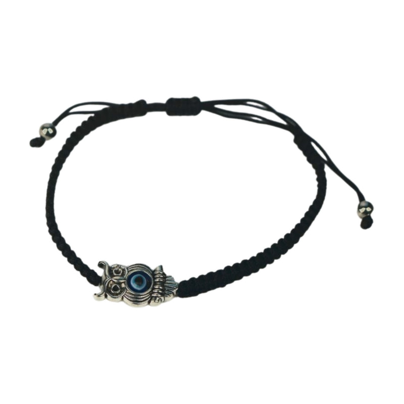 Black Vintage Owl Evil Eye Protection Bracelet -Evil Eye Protection Amulet