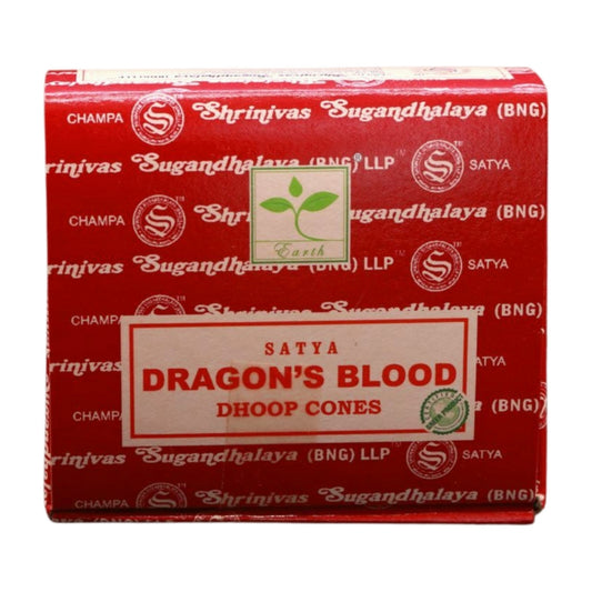 Dhoop Incense Cones- Satya (BNG)- Dragon's Blood