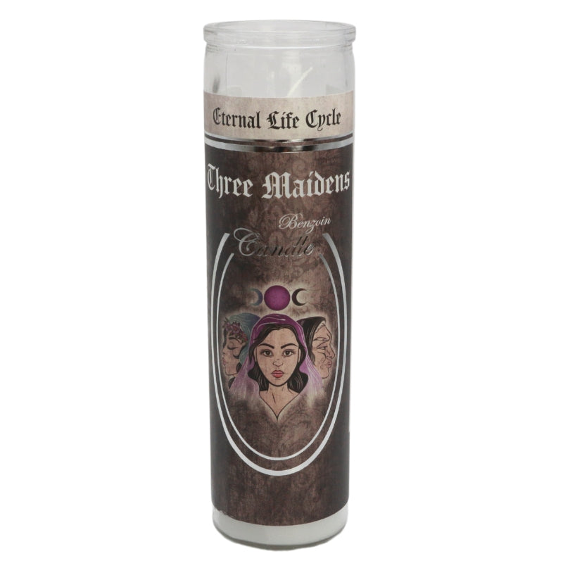 Eternal Life Cycle Three Maidens 7 Day Candle- Benzoin