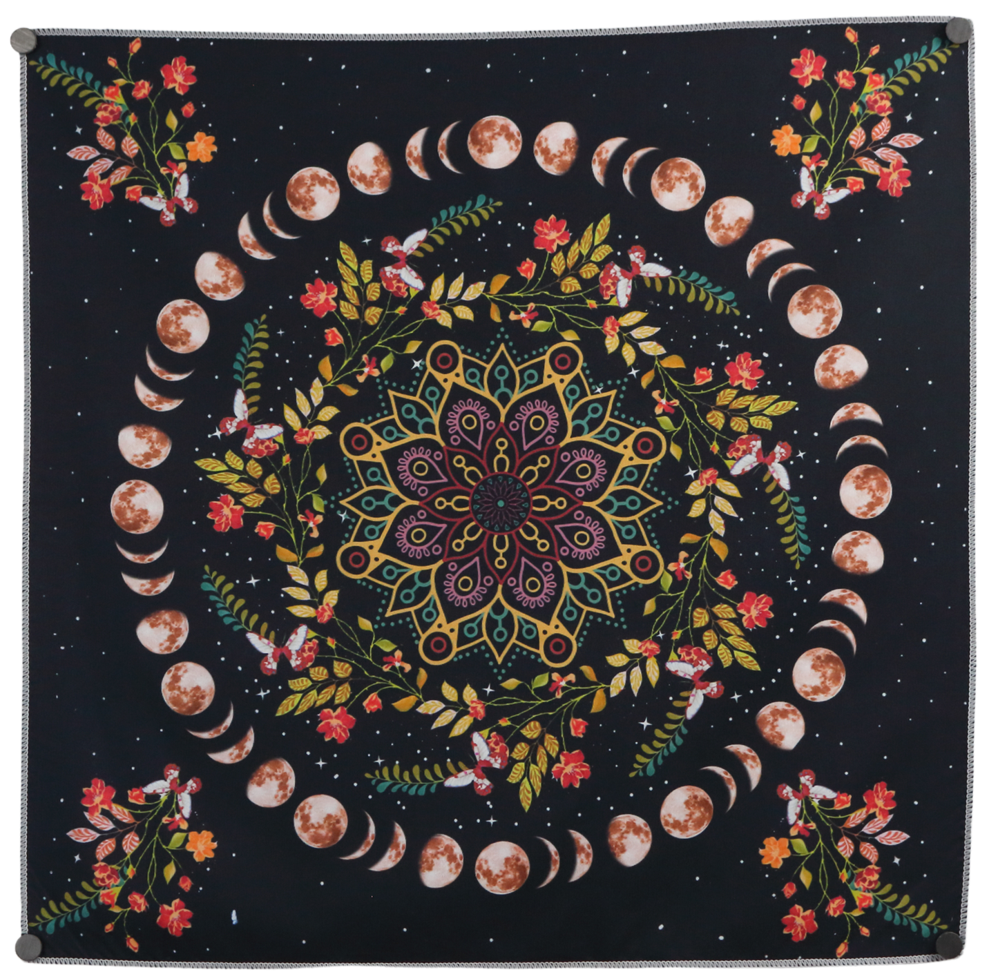 Moon Phase flower Tarot Cloth 49cm