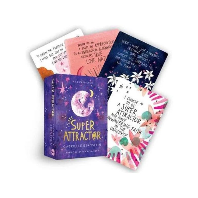super attractor tarot card box with 4 tarot cards