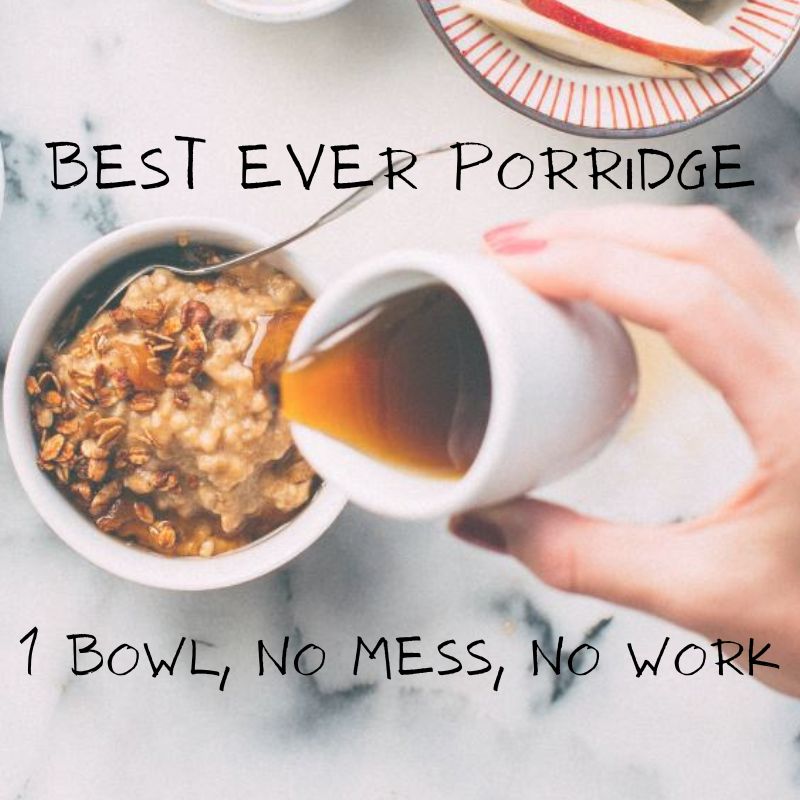 microwave porridge with toppings