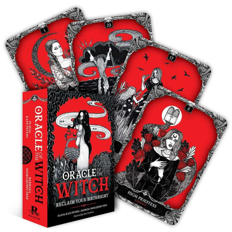 Oracle of the witch card deck with 4 cards