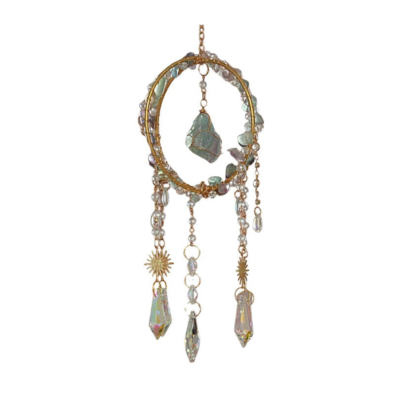 Fluorite Crystal Hanging Suncatcher