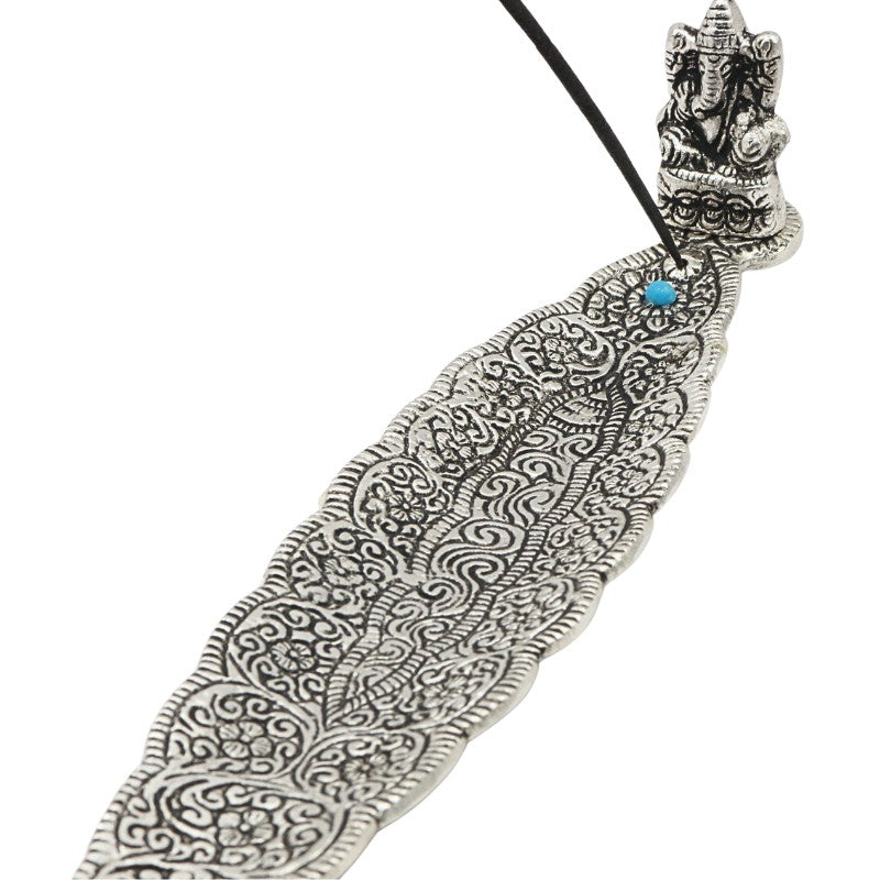 aluminium incense burner  with ganesh  and incense stick