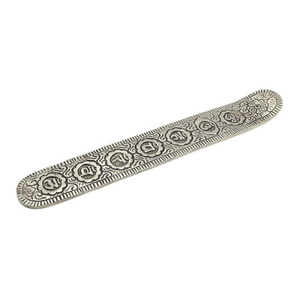 aluminium incense burner with chakra symbols etched into top
