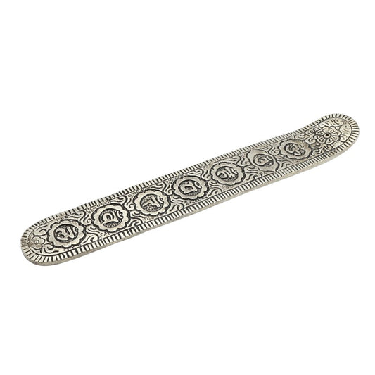 aluminium incense burner with chakra symbols etched into top