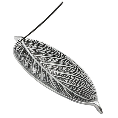 incense stick in an Aluminium Incense Burner- Leaf
