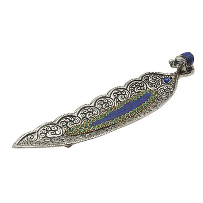 blue elephant aluminium incense burner 