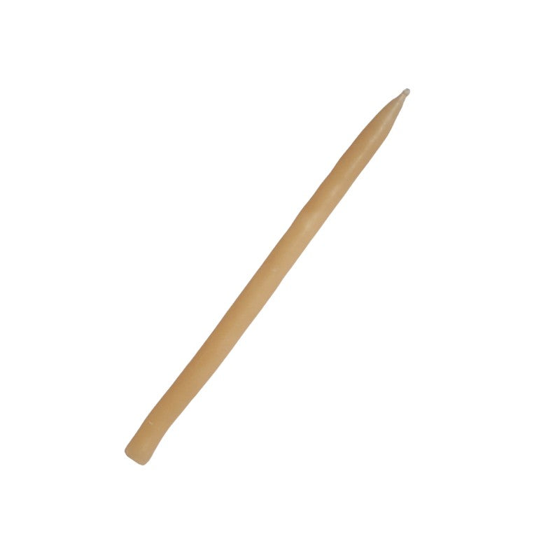 beeswax spell candle on a white background