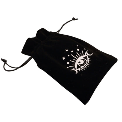 All seeing Eye Velvet Tarot Bag for Tarot and Oracle Cards 13cm x 18cm