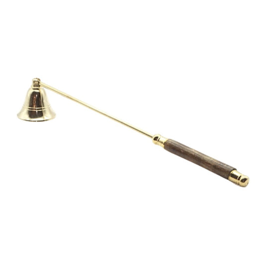 Brass Candle Snuffer with Wooden Handle