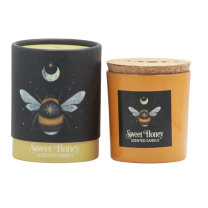 Lunar Bee Scented Candle next to  Gift Box 120gm