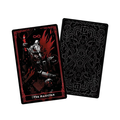 card from the diablo sanctuary tarot showing the magician
