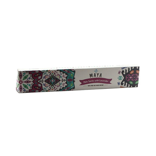 Box of Maya Palo Santo with Lavender on a white background