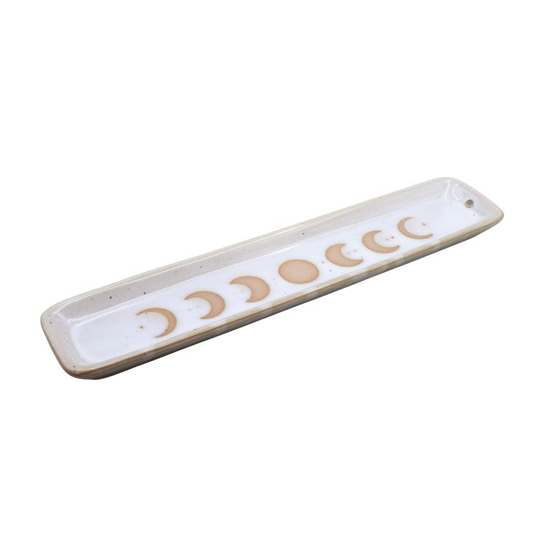 Moon Phase Ceramic Incense Stick Holder / Ash Catcher