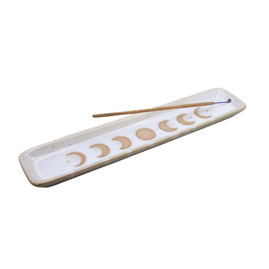Moon Phase Ceramic Incense Stick Holder / Ash Catcher