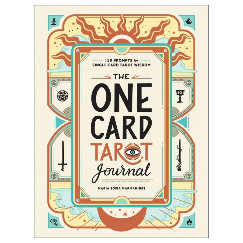 front cover of the one card tarot journal 