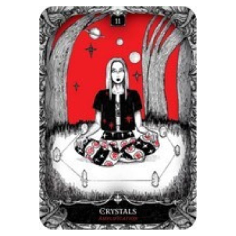 "Crystals" Oracle card from the Oracle of the Witch Oracle Deck