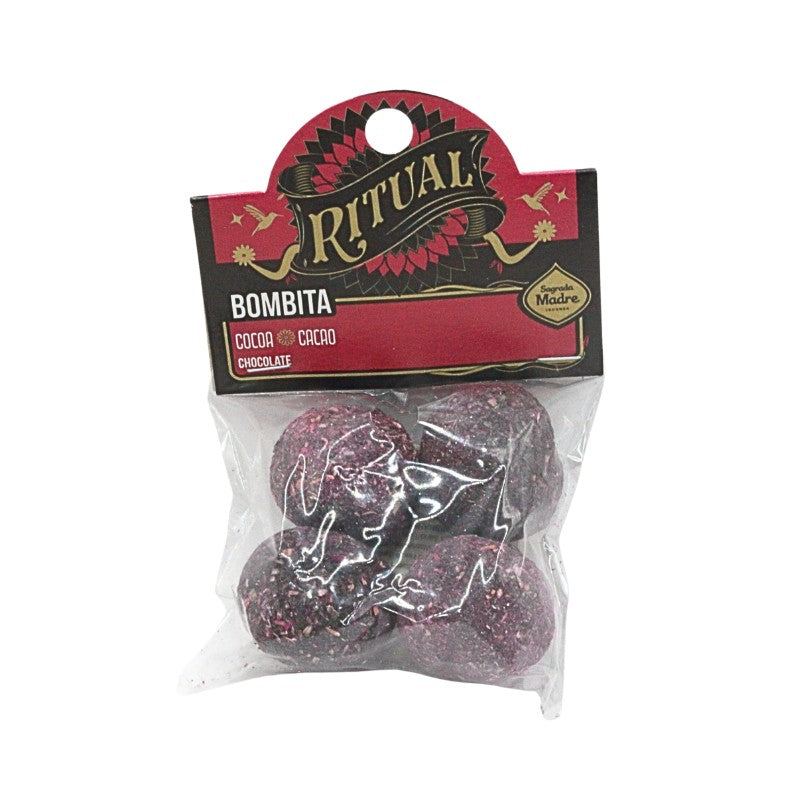 Packaged chocolate smudge bombs with 'Ritual' branding on a white background
