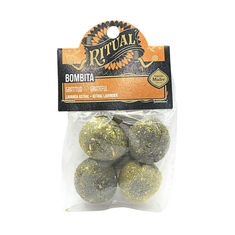 Packaged smudge bombs with 'Ritual' branding on a white background