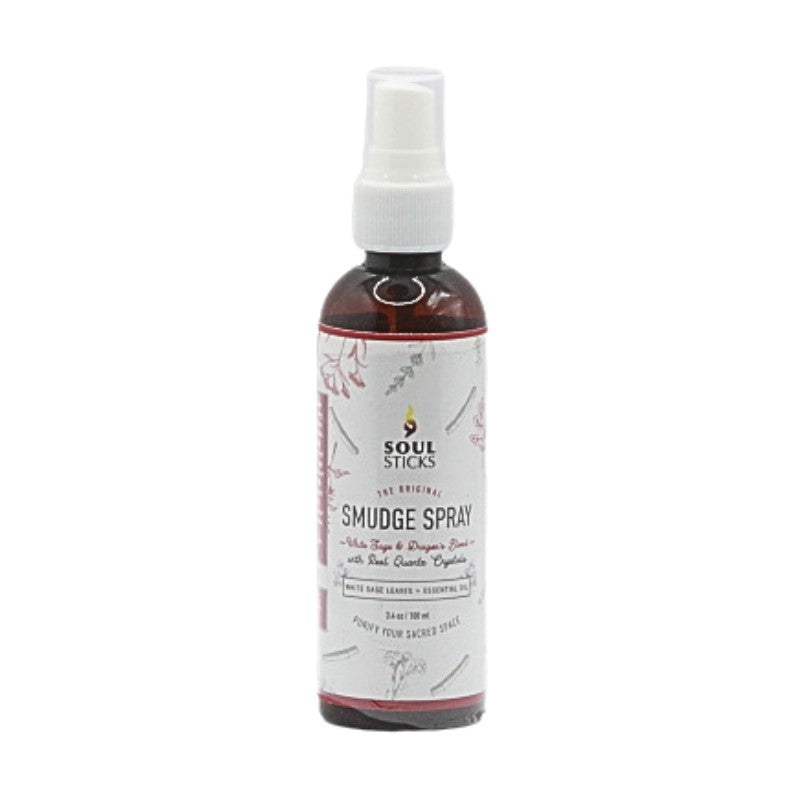 bottle of white sage and dragons blood room spray 