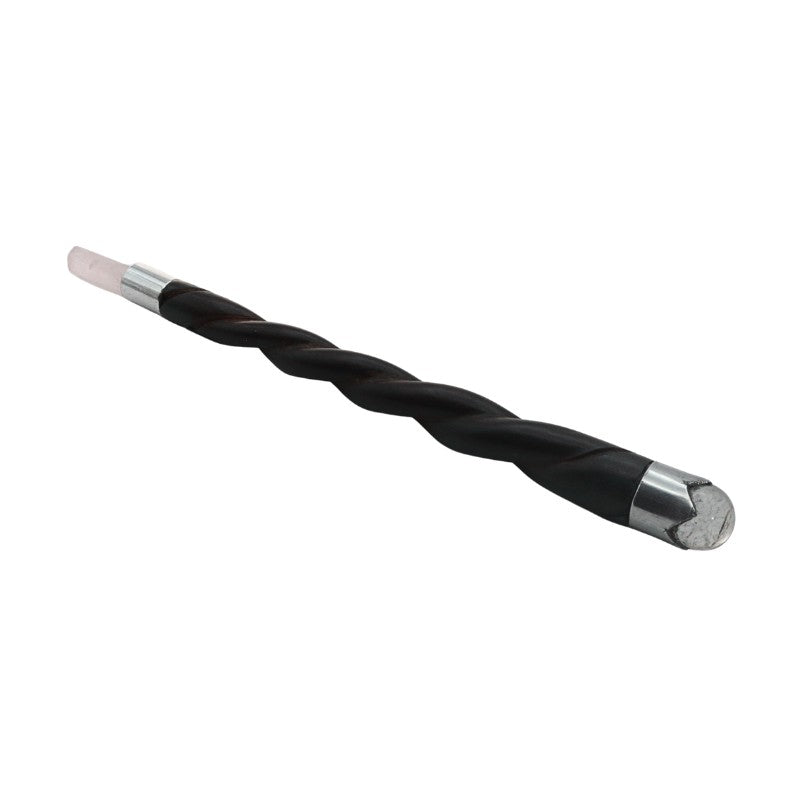 Spiral Rosewood Wooden Wand with Rose Quartz Tip