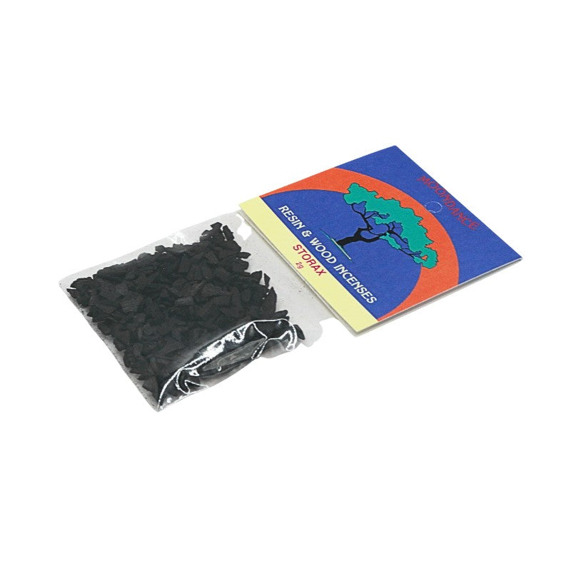 Packaged incense with a colourful label on a white background