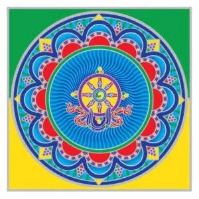 Sunseal Wheel of Dharma window sticker