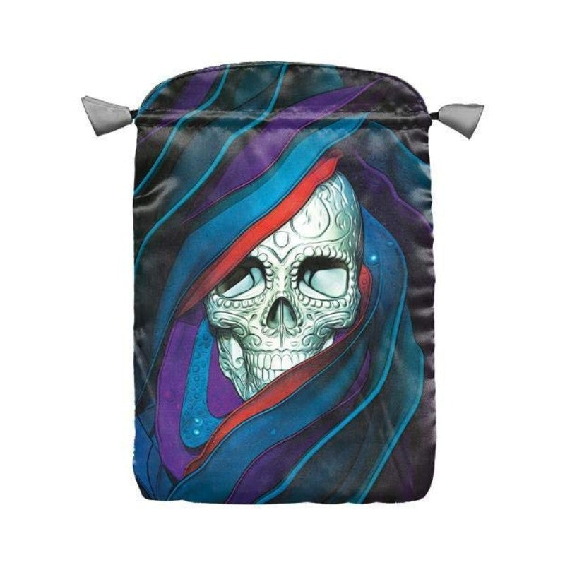 Satin printed tarot bag

